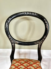 Load image into Gallery viewer, 19th Century Ebonised Gilt Mother of Pearl Chair