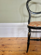 Load image into Gallery viewer, 19th Century Ebonised Gilt Mother of Pearl Chair