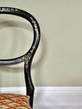 Load image into Gallery viewer, 19th Century Ebonised Gilt Mother of Pearl Chair