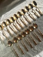 Load image into Gallery viewer, Vintage 1970s Bamboo Bronze Cutlery Set (133 pieces)