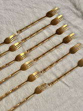 Load image into Gallery viewer, Vintage 1970s Bamboo Bronze Cutlery Set (133 pieces)