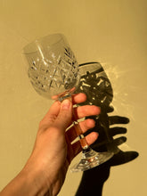 Load image into Gallery viewer, Set of Six Cut Crystal Wine Glasses