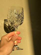 Load image into Gallery viewer, Set of Six Cut Crystal Wine Glasses