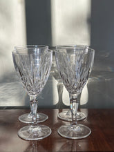 Load image into Gallery viewer, Set of Four Large Cut Crystal Wine Glasses