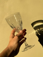 Load image into Gallery viewer, Set of Four Large Cut Crystal Wine Glasses