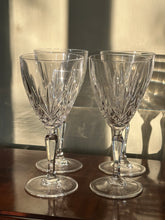 Load image into Gallery viewer, Set of Four Large Cut Crystal Wine Glasses