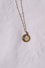 Load image into Gallery viewer, Rare Antique 9ct Gold Compass Pendant on Vintage 9ct Gold Figaro Chain Necklace