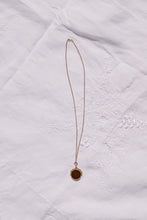 Load image into Gallery viewer, Rare Antique Gold Carnelian and Bloodstone Gemstone Fob Necklace on Vintage 9ct Rose Gold Belcher Chain