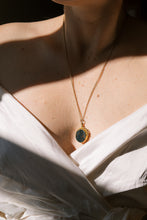 Load image into Gallery viewer, Rare Antique Gold Carnelian and Bloodstone Gemstone Fob Necklace on Vintage 9ct Rose Gold Belcher Chain