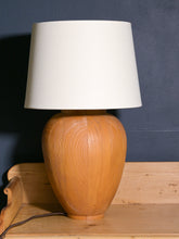 Load image into Gallery viewer, Vintage French Solid Wood Mid Century Lamp