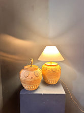 Load image into Gallery viewer, Pair of Vintage Handmade Terracotta Style Shell Table Lamps