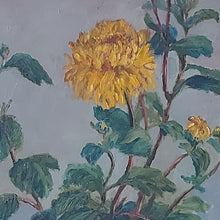 Load image into Gallery viewer, Large Vintage Oil Painting With Yellow Flowers