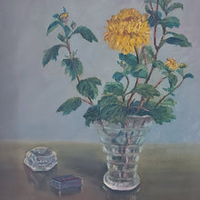 Load image into Gallery viewer, Large Vintage Oil Painting With Yellow Flowers