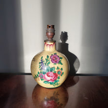 Load image into Gallery viewer, Yellow Hand Painted Floral Lamp