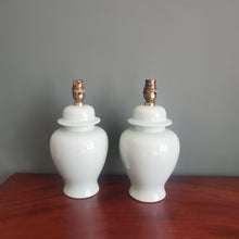 Load image into Gallery viewer, Pair Of Vintage Pale Green Lamps