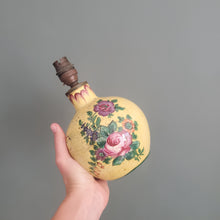 Load image into Gallery viewer, Yellow Hand Painted Floral Lamp