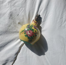 Load image into Gallery viewer, Yellow Hand Painted Floral Lamp