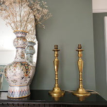 Load image into Gallery viewer, Pair Of Antique French Brass Lamps