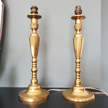 Load image into Gallery viewer, Pair Of Antique French Brass Lamps