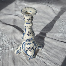 Load image into Gallery viewer, Antique French Faience Delft Candlestick Holder
