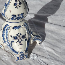 Load image into Gallery viewer, Antique French Faience Delft Candlestick Holder