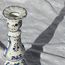 Load image into Gallery viewer, Antique French Faience Delft Candlestick Holder