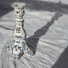 Load image into Gallery viewer, Antique French Faience Delft Candlestick Holder