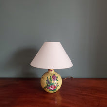 Load image into Gallery viewer, Yellow Hand Painted Floral Lamp