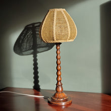 Load image into Gallery viewer, Large Wooden Bobbin Lamp