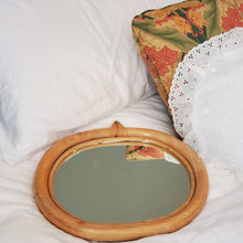 Load image into Gallery viewer, Mid Century Bamboo Mirror