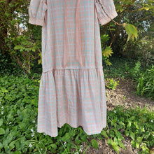 Load image into Gallery viewer, Laura Ashley Checkered Sailor Style Shift Dress