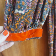 Load image into Gallery viewer, 1970s Paisley Maxi Dress