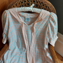 Load image into Gallery viewer, Laura Ashley Checkered Sailor Style Shift Dress