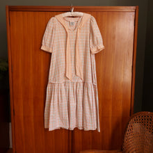 Load image into Gallery viewer, Laura Ashley Checkered Sailor Style Shift Dress