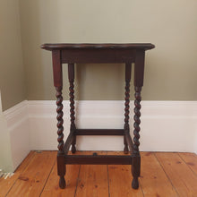 Load image into Gallery viewer, Antique Dark Oak Barley Twist Table