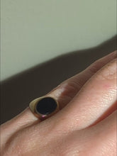 Load and play video in Gallery viewer, Antique 9ct Gold Black Onyx Pinky Signet Ring