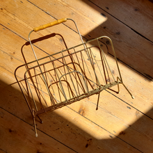 Load image into Gallery viewer, Mid Century Bamboo Magazine Rack