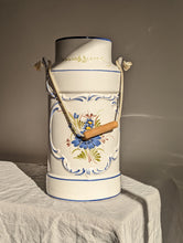 Load image into Gallery viewer, Large Ceramic French Floral Milk Can or Pot