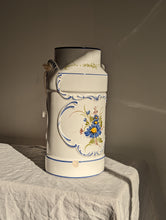 Load image into Gallery viewer, Large Ceramic French Floral Milk Can or Pot