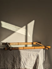 Load image into Gallery viewer, Antique French Distressed Bamboo Mirror