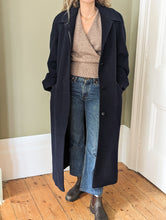 Load image into Gallery viewer, Navy Wool Coat