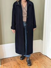 Load image into Gallery viewer, Navy Wool Coat