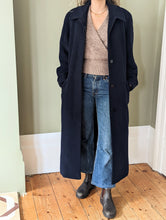Load image into Gallery viewer, Navy Wool Coat