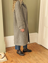 Load image into Gallery viewer, Grey Wool Herringbone Coat