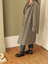 Load image into Gallery viewer, Grey Wool Herringbone Coat