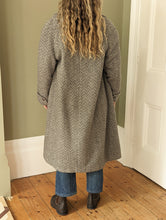 Load image into Gallery viewer, Grey Wool Herringbone Coat