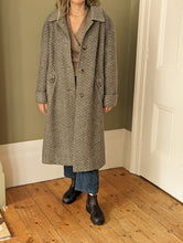 Load image into Gallery viewer, Grey Wool Herringbone Coat