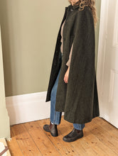 Load image into Gallery viewer, Olive Green Wool Cape Coat