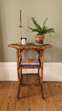 Load image into Gallery viewer, Antique Victorian 3 tier bamboo side table with octagonal table top