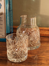 Load image into Gallery viewer, antique crystal carafe and tumbler